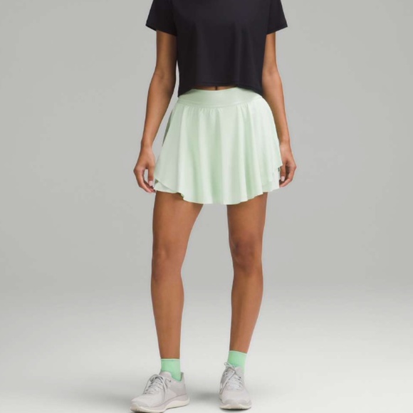 Lululemon Court Rival High-Rise Skirt Long Kohlrabi Green Mint - Picture 1 of 13